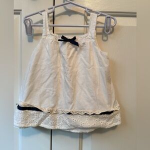 Heirloom Girls White Sleeveless Kids Top